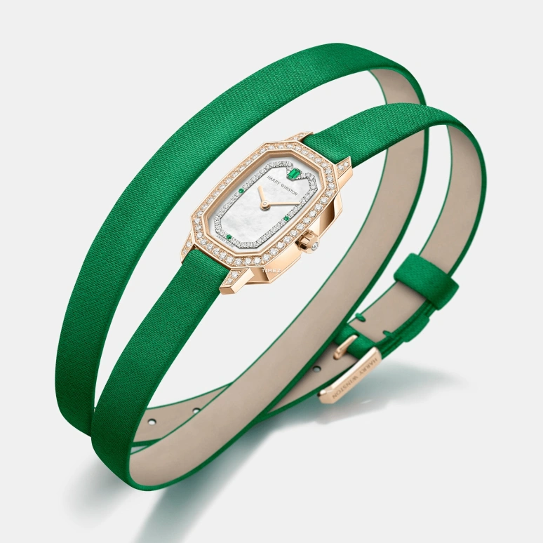 Harry Winston,Emerald 17.70x24mm,17.70x24mm,Rose Gold,White,Quartz,In-house Caliber,Octagon,EMEQHM18RR014