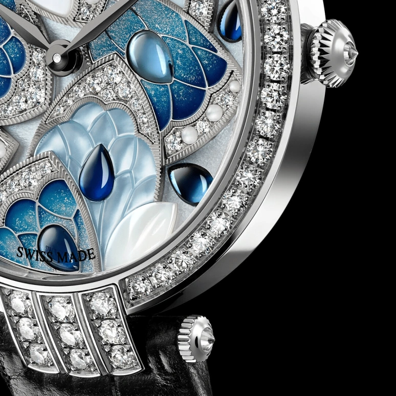 Harry Winston,The Premier 36mm,36mm,Gold,White Gold,Quartz,In-house Caliber,Mother of Pearl,Enamel,PRNQHM36WW015