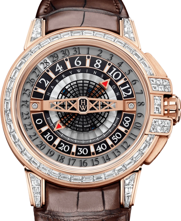 Harry Winston,The Ocean 42.2mm,42.2mm,Rose Gold,Gold,Automatic,In-house Caliber,Open,OCEAHR42RR002