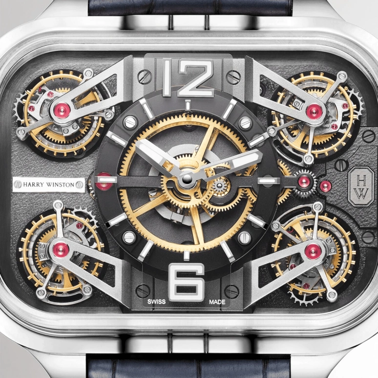 Harry Winston,Histoire de Tourbillon & Opus 53.3x39.1mm,53.3x39.1mm,Gold,White Gold,Handwound,In-house Caliber,Open,HCOMQT53WW001