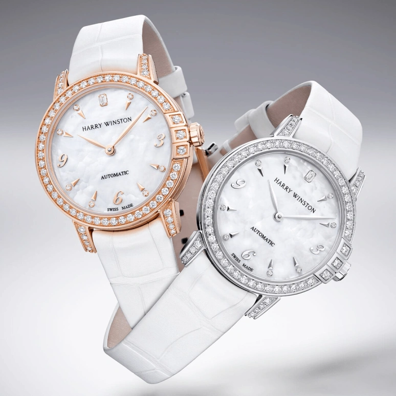 Harry Winston,Midnight 29mm,29mm,Gold,White Gold,White,Automatic,In-house Caliber,Mother of Pearl,MIDAHM29WW001