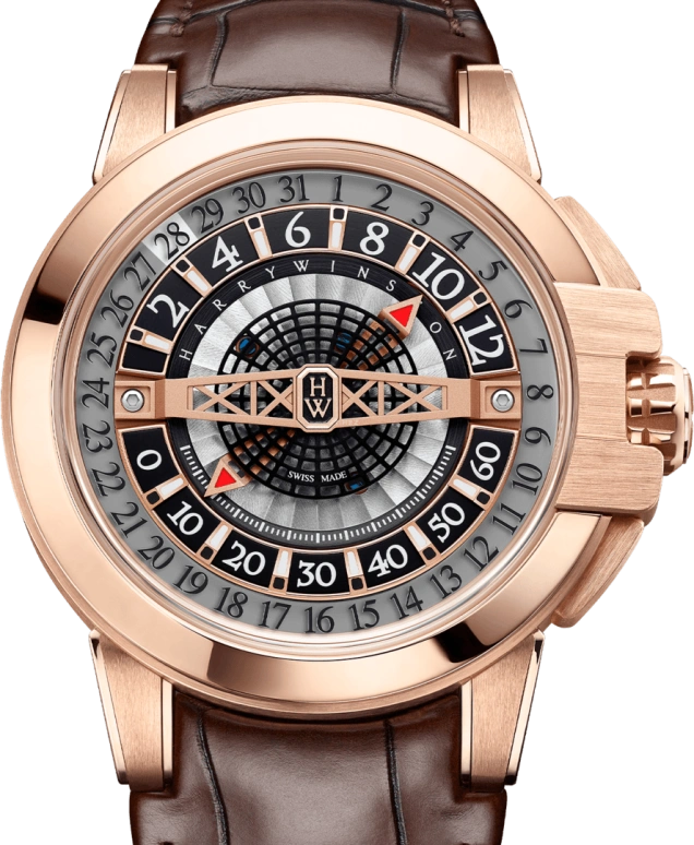 Harry Winston,The Ocean 42.2mm,42.2mm,Rose Gold,Gold,Automatic,In-house Caliber,Open,OCEAHR42RR001