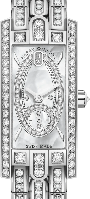 Harry Winston,The Avenue 15.6x32.3mm,15.6x32.3mm,Gold,White Gold,White,Quartz,In-house Caliber,Mother of Pearl,AVCQSS16WW003