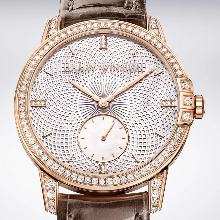 Harry Winston,Midnight 36mm,36mm,Rose Gold,Gold,White,Automatic,In-house Caliber,Mother of Pearl,MIDASS36RR001