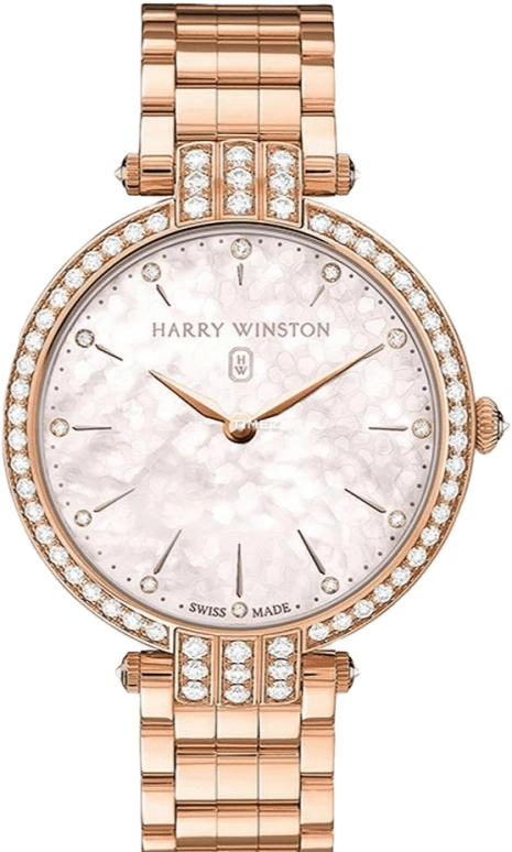 Harry Winston,The Premier 36mm,36mm,Rose Gold,Pink,Quartz,Sapphire,Crystal Glass,Round,PRNQHM36RR002