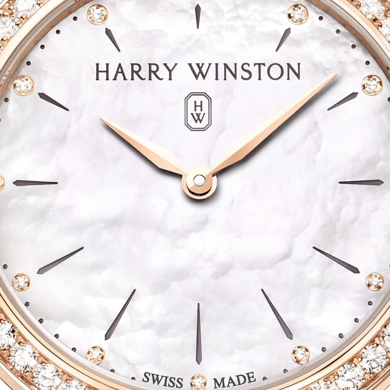 Harry Winston,The Premier 31mm,31mm,Rose Gold,Gold,White,Quartz,In-house Caliber,Mother of Pearl,PRNQHM31RR003