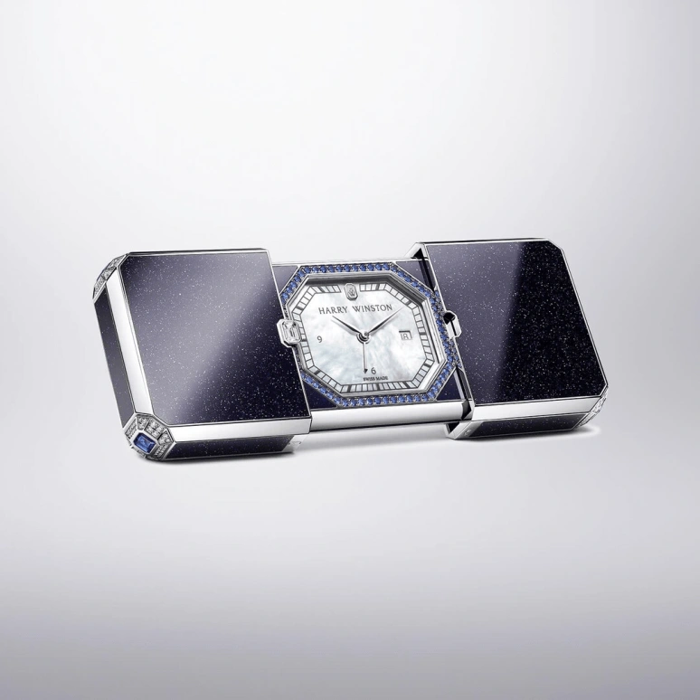 Harry Winston,High Jewelry Timepieces 66x39mm,66x39mm,Gold,White Gold,White,Quartz,In-house Caliber,Mother of Pearl,HJTQAL66WW001