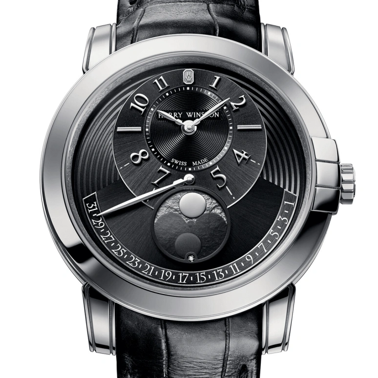Harry Winston,Midnight 42.5mm,42.5mm,Gold,White Gold,Automatic,In-house Caliber,Open,MIDAMP42WW002