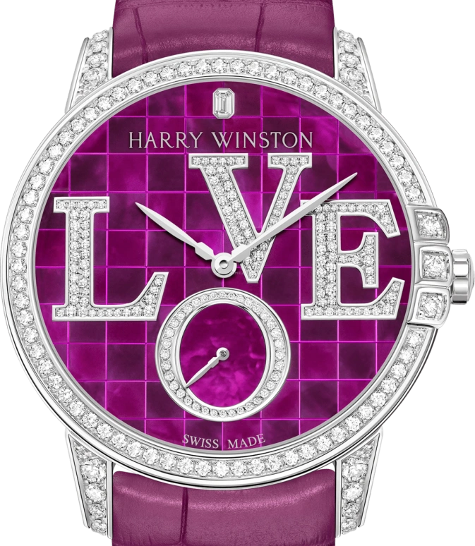 Harry Winston,Midnight 36mm,36mm,Gold,White Gold,Purple,Automatic,In-house Caliber,Mother of Pearl,MIDASS36WW006
