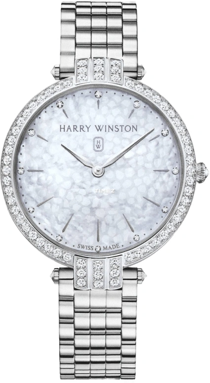 Harry Winston,The Premier 39mm,39mm,White Gold,Silver,White,Quartz,Sapphire,Crystal Glass,Round,PRNQHM39WW002