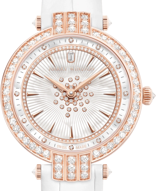 Harry Winston,The Premier 31mm,31mm,Rose Gold,Gold,White,Automatic,In-house Caliber,Mother of Pearl,PRNAHM31RR004