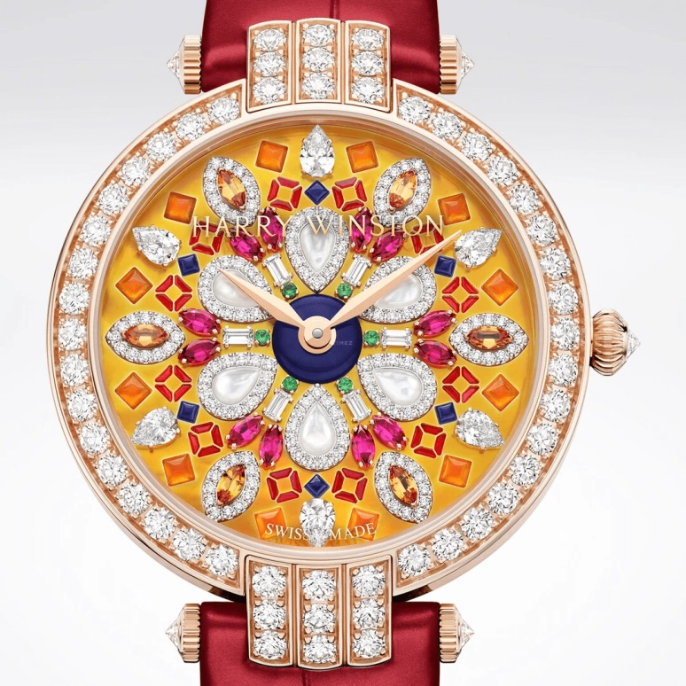 Harry Winston,The Premier 36mm,36mm,Rose Gold,Gold,Automatic,In-house Caliber,Mother of Pearl,PRNAHM36RR031