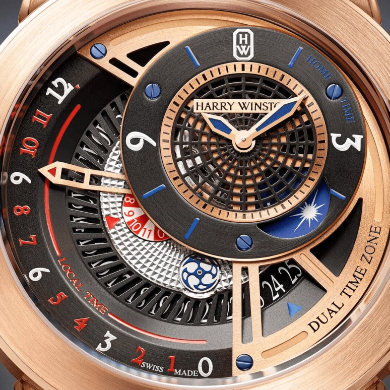 Harry Winston,The Ocean 44mm,44mm,Rose Gold,Gold,Automatic,In-house Caliber,Open,OCEATZ44RR011