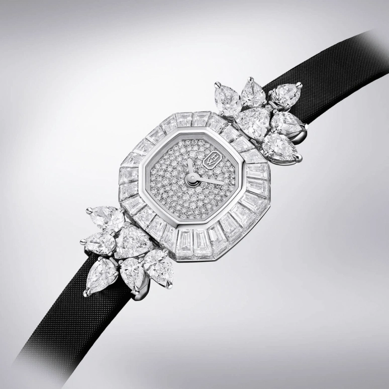 Harry Winston,High Jewelry Timepieces 19.7mm,19.7mm,Platinum,Quartz,In-house Caliber,Closed,HJTQHM20PP006