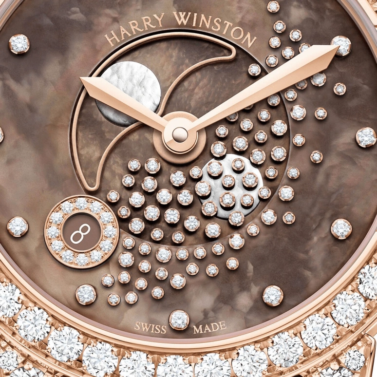 Harry Winston,The Ocean 36mm,36mm,Rose Gold,Gold,Brown,Quartz,In-house Caliber,Mother of Pearl,OCEQMP36RR035