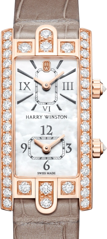 Harry Winston,The Avenue 19x39.5mm,19x39.5mm,Rose Gold,Gold,White,Quartz,In-house Caliber,Mother of Pearl,AVCQTZ19RR001