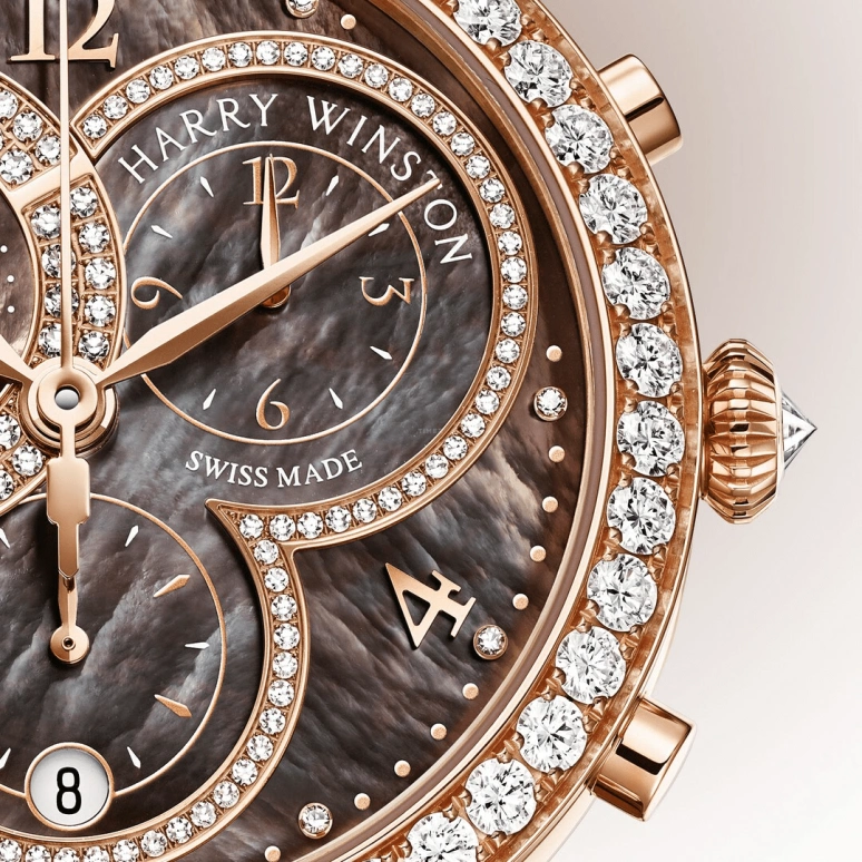 Harry Winston,The Premier 40mm,40mm,Rose Gold,Gold,Quartz,In-house Caliber,Mother of Pearl,PRNQCH40RR004