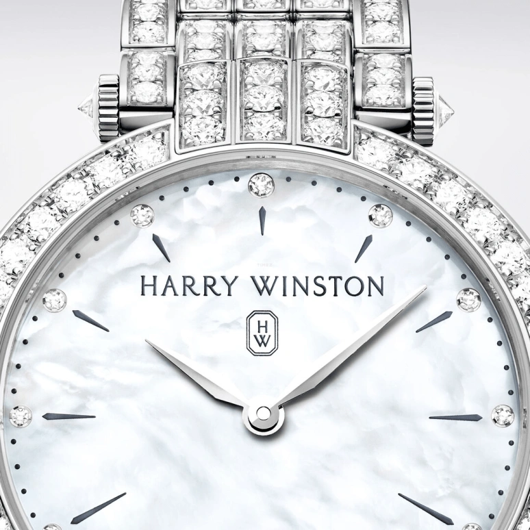 Harry Winston,The Premier 36mm,36mm,Gold,White Gold,White,Quartz,In-house Caliber,Mother of Pearl,PRNQHM36WW018