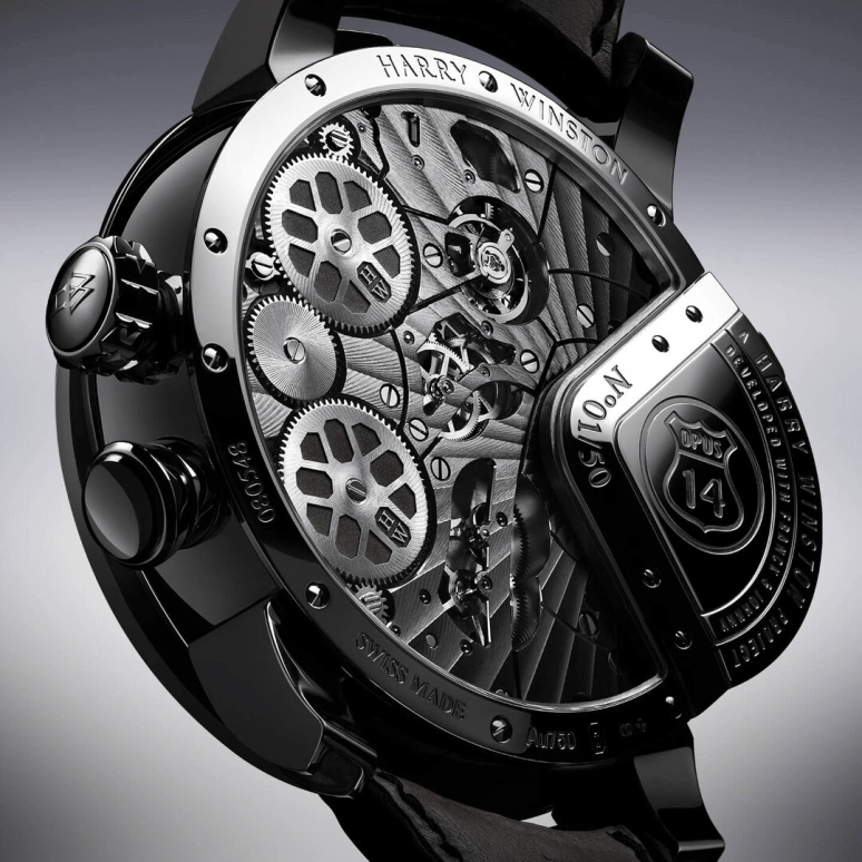 Harry Winston,Histoire de Tourbillon & Opus 54.7mm,54.7mm,Gold,White Gold,Handwound,In-house Caliber,Open,OPUMHM55WW001