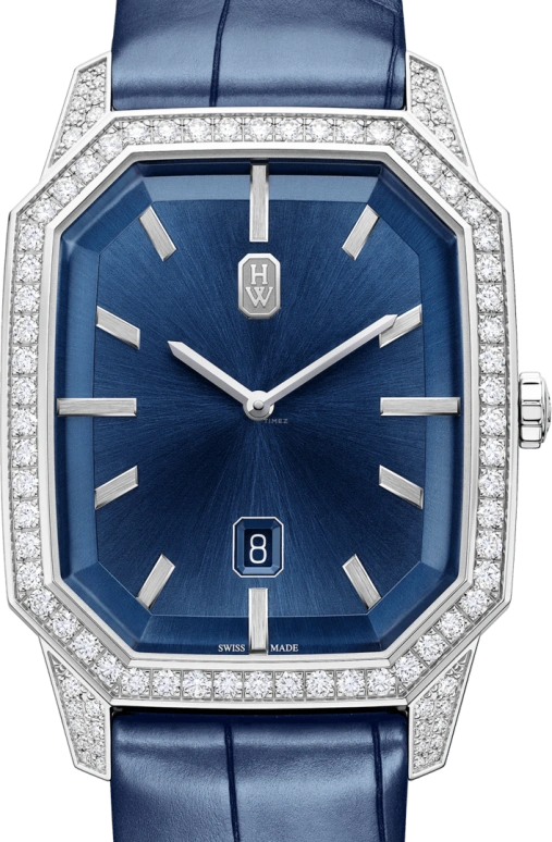 Harry Winston,Emerald 33.3x39.3mm,33.3x39.3mm,Gold,White Gold,Quartz,In-house Caliber,Closed,EMEQHD33WW002