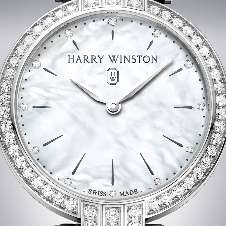 Harry Winston,The Premier 31mm,31mm,Gold,White Gold,White,Quartz,In-house Caliber,Mother of Pearl,PRNQHM31WW001