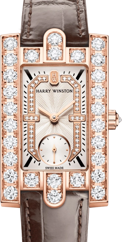 Harry Winston,The Avenue 21.4x36.1mm,21.4x36.1mm,Rose Gold,Gold,Quartz,In-house Caliber,Closed,AVEQHM21RR122