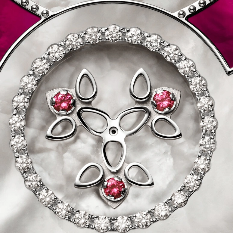Harry Winston,The Premier 36mm,36mm,Gold,White Gold,Burgundy,White,Automatic,In-house Caliber,Mother of Pearl,PRNASS36WW001