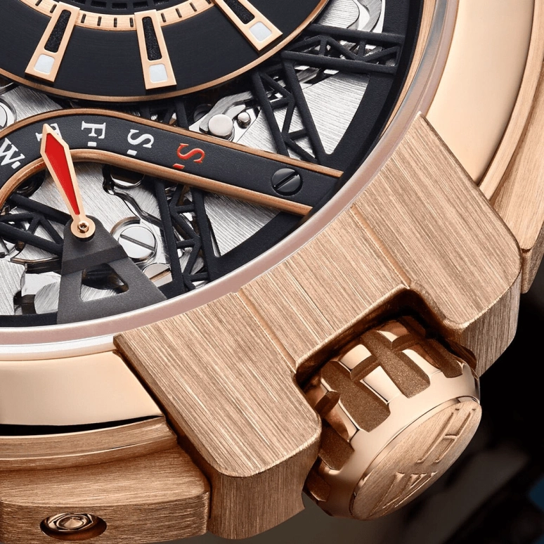 Harry Winston,The Ocean 42.2mm,42.2mm,Rose Gold,Gold,Automatic,In-house Caliber,Open,OCEABI42RR001