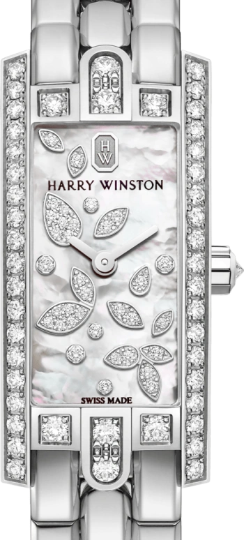 Harry Winston,The Avenue 15.6x32.3mm,15.6x32.3mm,Gold,White Gold,White,Quartz,In-house Caliber,Mother of Pearl,AVCQHM16WW050