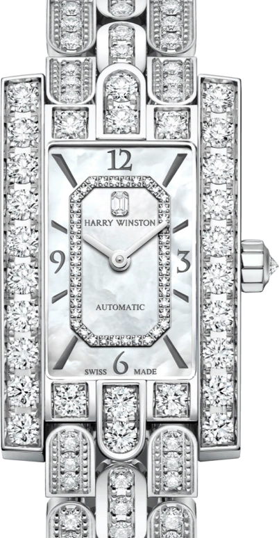 Harry Winston,The Avenue 21.4x36.1mm,21.4x36.1mm,Gold,White Gold,White,Automatic,In-house Caliber,Mother of Pearl,AVEAHM21WW003