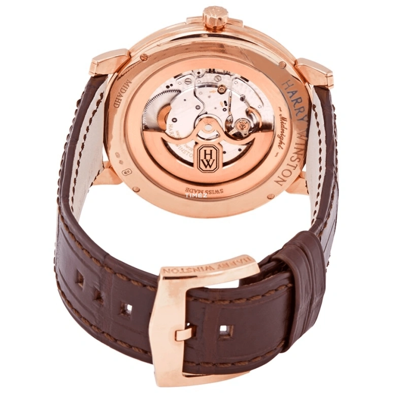 Harry Winston,Midnight 42mm,42mm,Rose Gold,Cream white,Automatic,Day,45hours,MIDAHD42RR001