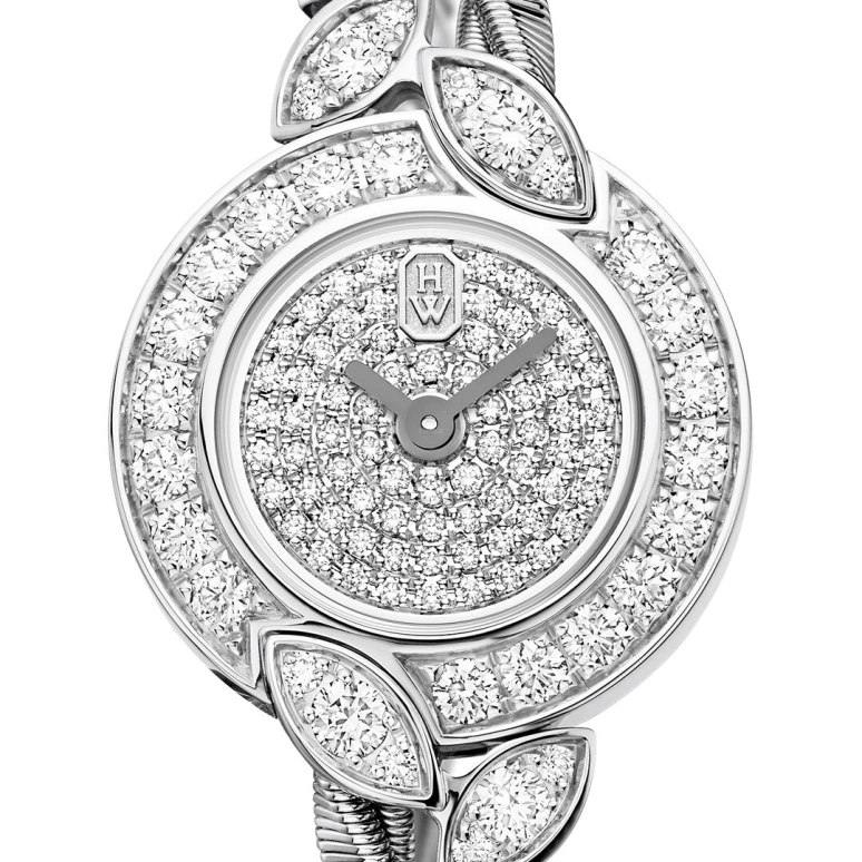 Harry Winston,High Jewelry Timepieces 18.5mm,18.5mm,Gold,White Gold,Quartz,In-house Caliber,Closed,HJTQHM18WW037