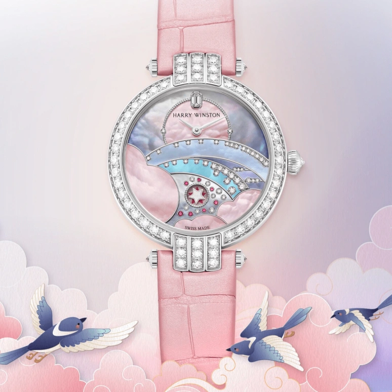 Harry Winston,The Premier 36mm,36mm,Gold,White Gold,Gold,Automatic,In-house Caliber,Gold,Mother of Pearl,PRNASS36WW004