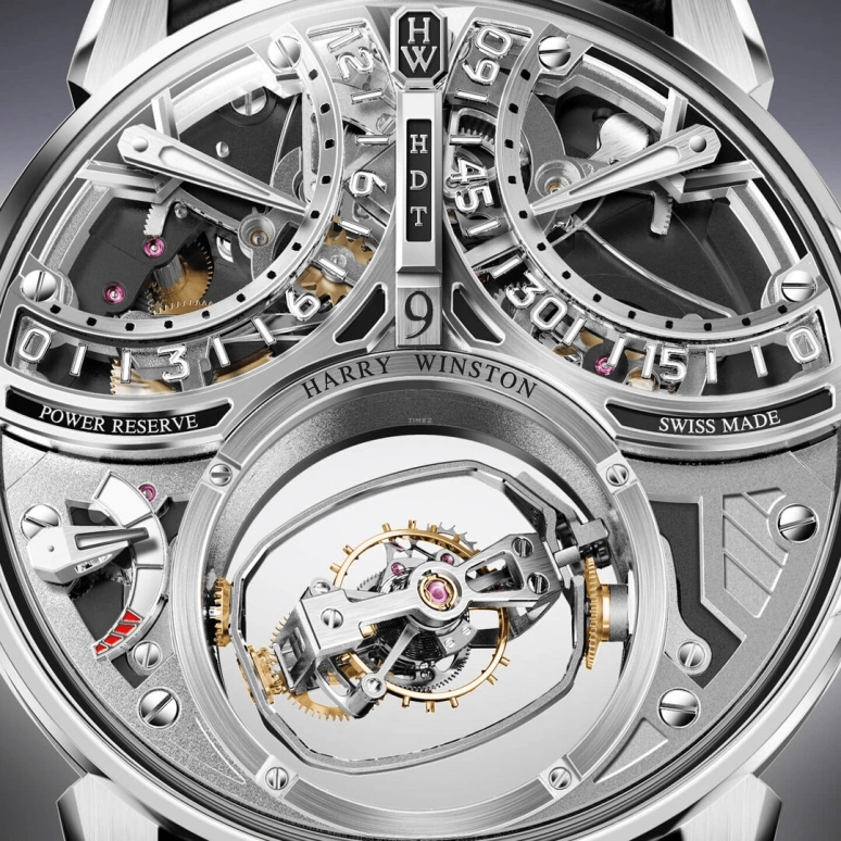 Harry Winston,Histoire de Tourbillon & Opus 46.5mm,46.5mm,Gold,White Gold,Handwound,In-house Caliber,Open,HCOMTT47WW001
