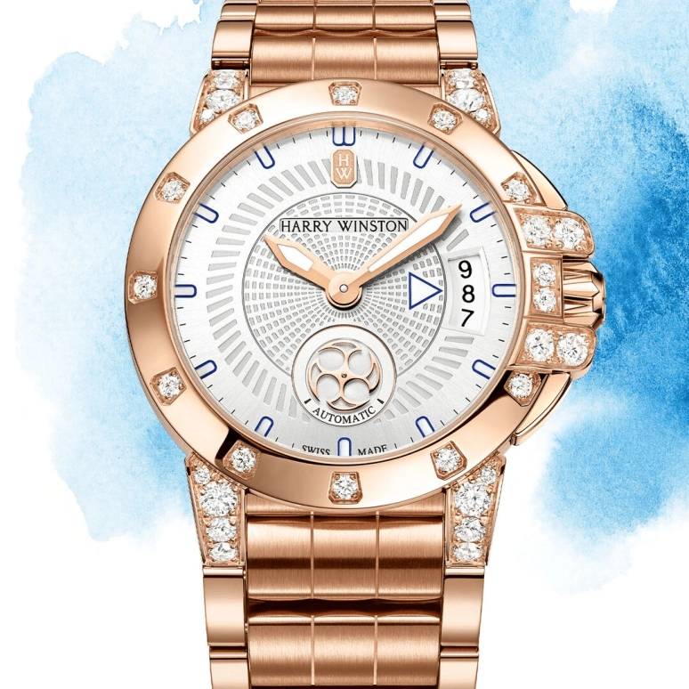 Harry Winston,The Ocean 36mm,36mm,Rose Gold,Gold,Automatic,In-house Caliber,Open,OCEAHD36RR002