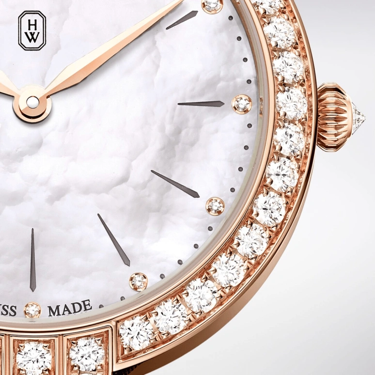 Harry Winston,The Premier 36mm,36mm,Rose Gold,Gold,White,Quartz,In-house Caliber,Mother of Pearl,PRNQHM36RR010