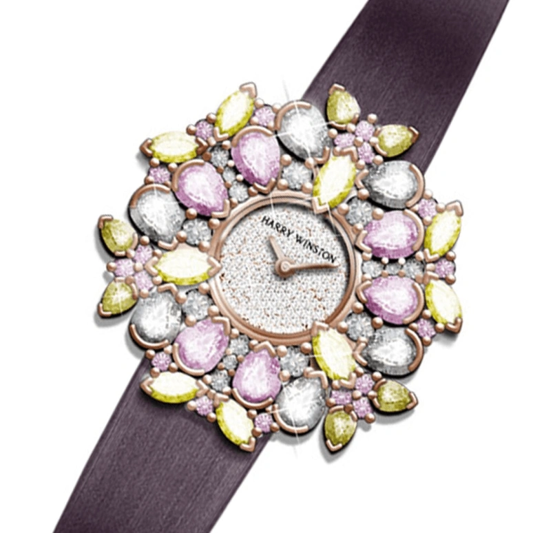 Harry Winston,High Jewelry Timepieces 30mm,30mm,Rose Gold,Gold,Quartz,In-house Caliber,Closed,HJTQHM30RR001