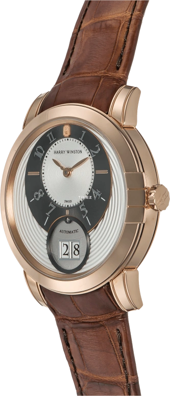 Harry Winston,Midnight 42mm,42mm,Rose Gold,Silver,Black,Automatic,Big Date,Sapphire,Crystal Glass,MIDABD42RR001