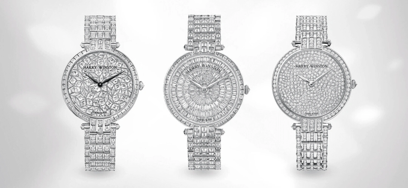 Harry Winston,High Jewelry Timepieces 36mm,36mm,Gold,White Gold,Quartz,In-house Caliber,Closed,PRNQHM36WW007