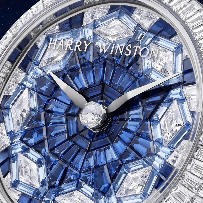 Harry Winston,High Jewelry Timepieces 36.40mm,36.40mm,White Gold,Silver,Blue,Automatic,Sapphire,Hardlex,Round,PRNAHM36WW039