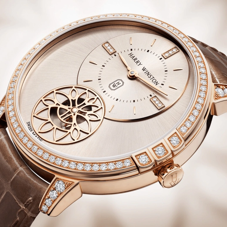 Harry Winston,Midnight 39mm,39mm,Rose Gold,Gold,Automatic,In-house Caliber,Open,MIDASS39RR001