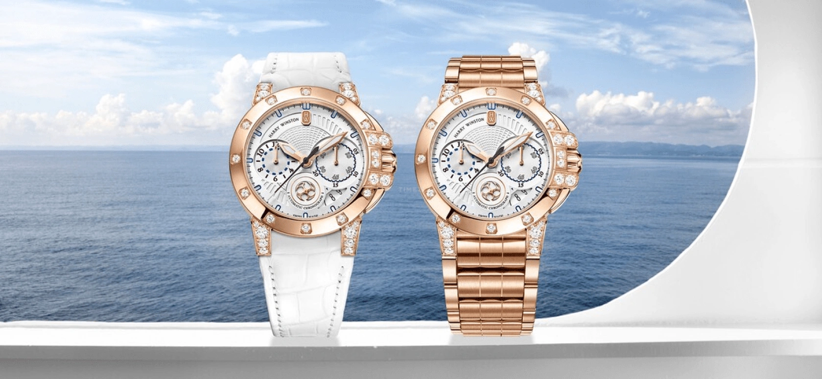 Harry Winston,The Ocean 36mm,36mm,Rose Gold,Gold,Automatic,In-house Caliber,Open,OCEACH36RR002