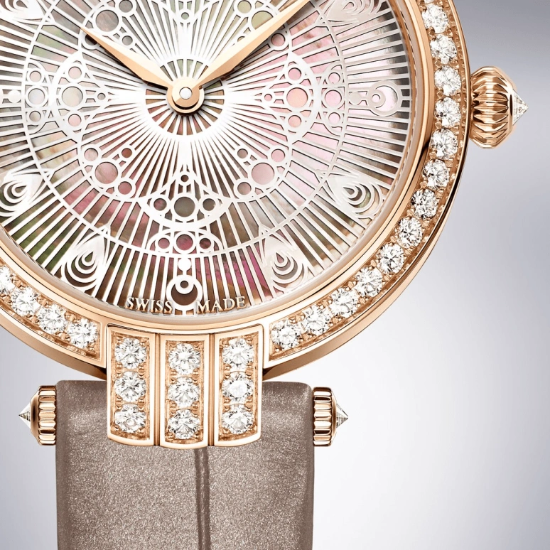 Harry Winston,The Premier 31mm,31mm,Rose Gold,Gold,Quartz,In-house Caliber,Mother of Pearl,PRNQHM31RR002
