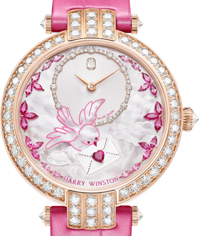 Harry Winston,The Premier 36mm,36mm,Rose Gold,White,Automatic,In-house Caliber,Round,PRNAHM36RR037