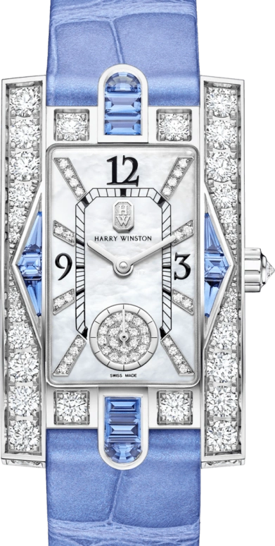 Harry Winston,The Avenue 21.4x36.1mm,21.4x36.1mm,Gold,White Gold,White,Quartz,In-house Caliber,Mother of Pearl,AVEQHM21WW292