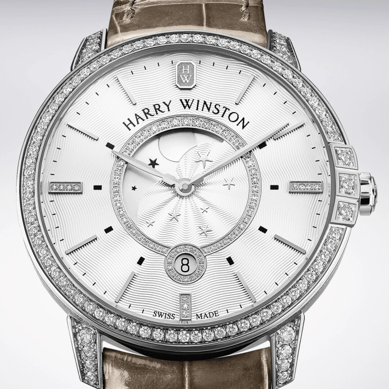 Harry Winston,Midnight 39mm,39mm,Gold,White Gold,Quartz,In-house Caliber,Closed,MIDQMP39WW002
