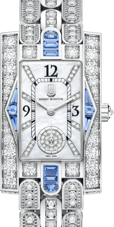 Harry Winston,The Avenue 21.4x36.1mm,21.4x36.1mm,Gold,White Gold,White,Quartz,In-house Caliber,Mother of Pearl,AVEQHM21WW294