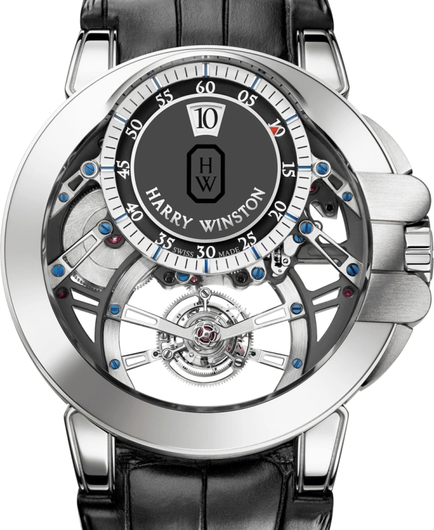 Harry Winston,The Ocean 45.6mm,45.6mm,Gold,White Gold,Handwound,In-house Caliber,Open,OCEMTJ45WW001