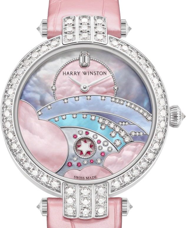 Harry Winston,The Premier 36mm,36mm,Gold,White Gold,Gold,Automatic,In-house Caliber,Gold,Mother of Pearl,PRNASS36WW004
