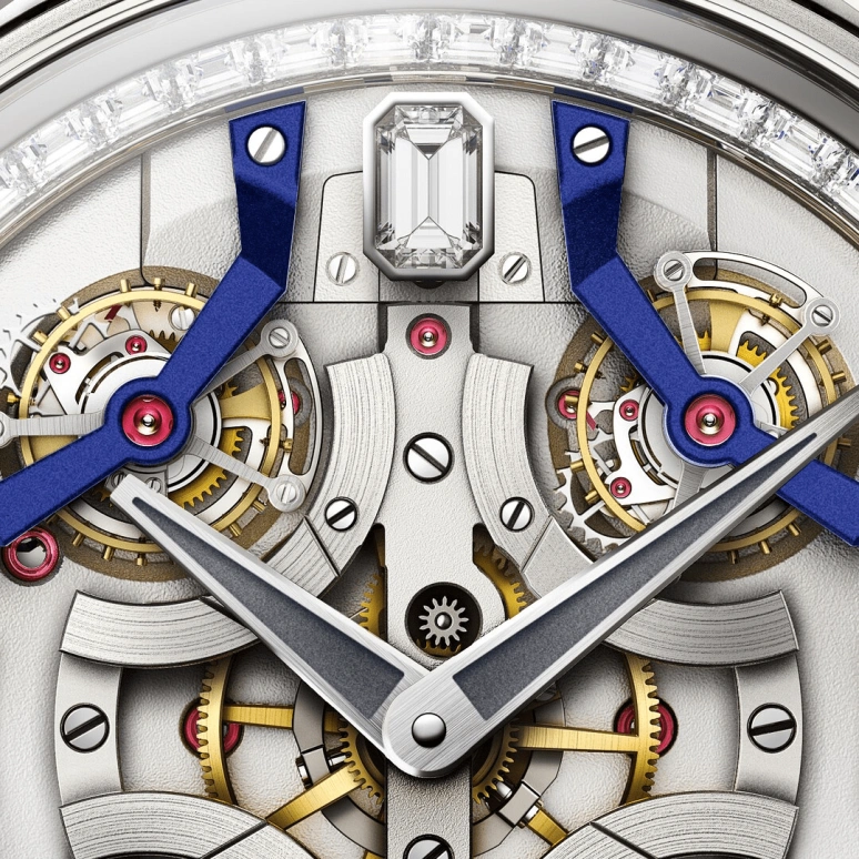 Harry Winston,High Jewelry Timepieces 57.2mm,57.2mm,Gold,White Gold,Handwound,In-house Caliber,Open,HJTMQT57WW001